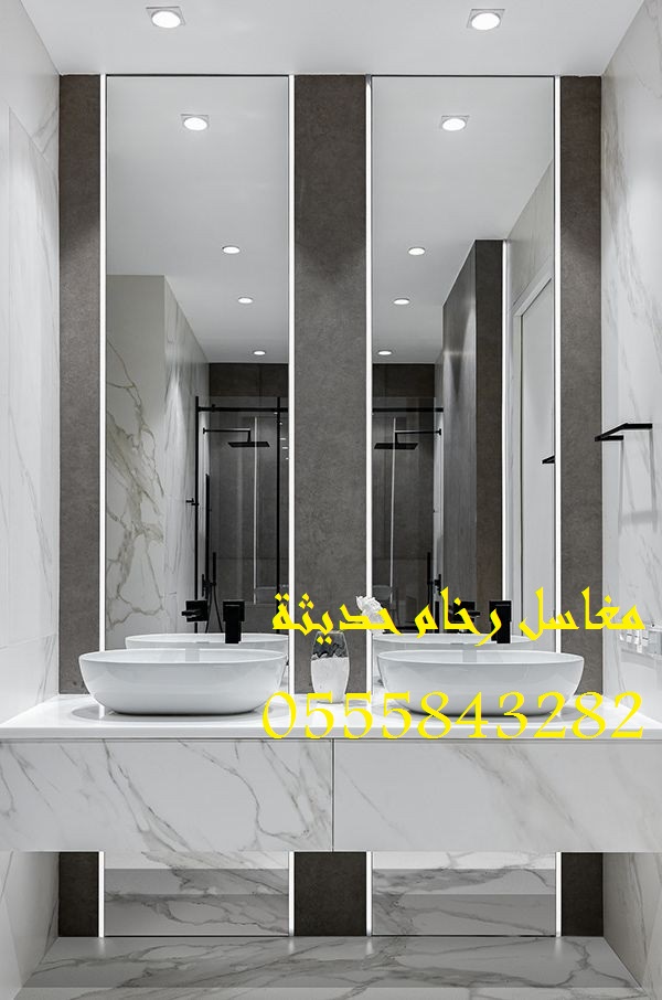 مغاسل رخام ، ديكورات مغاسل الحمامات جميلة وفاخرة