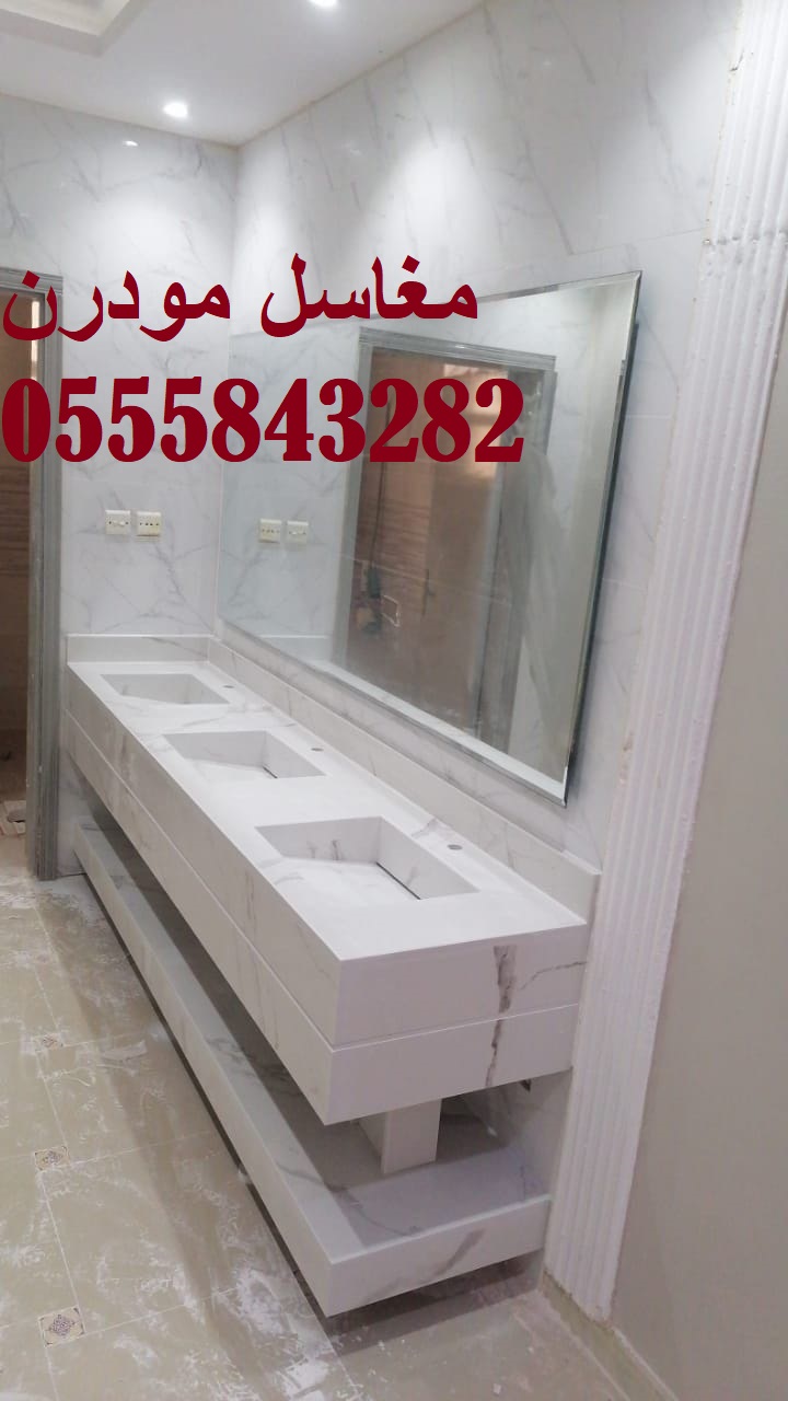 مغاسل رخام , ديكورات مغاسل حمامات جديدة