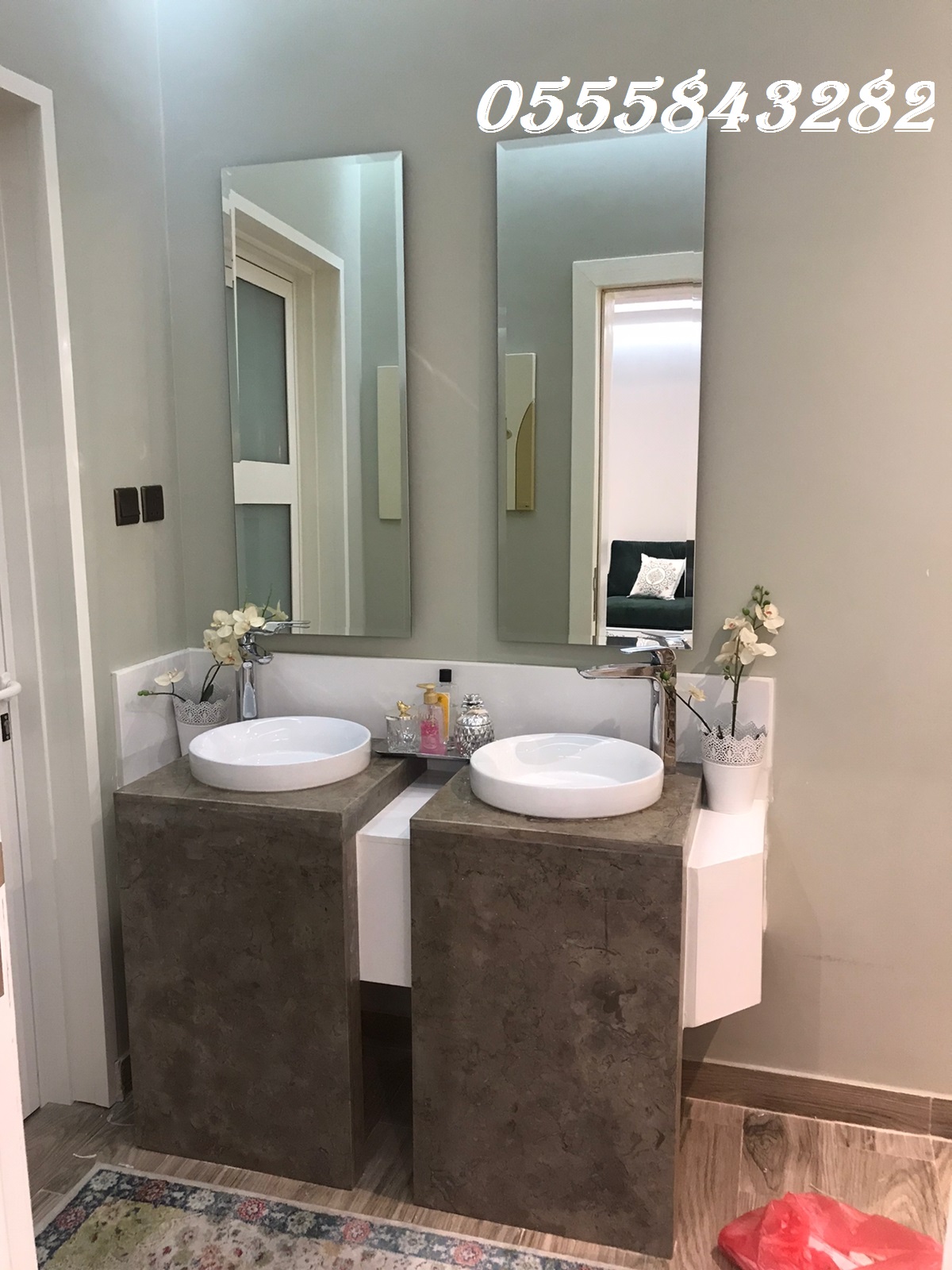 مغاسل رخام ، ديكورات حمامات فاخرة