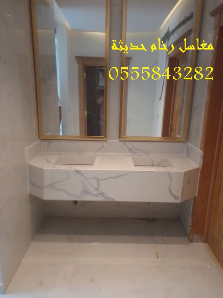 مغاسل رخام , ديكورات مغاسل حمامات جديدة