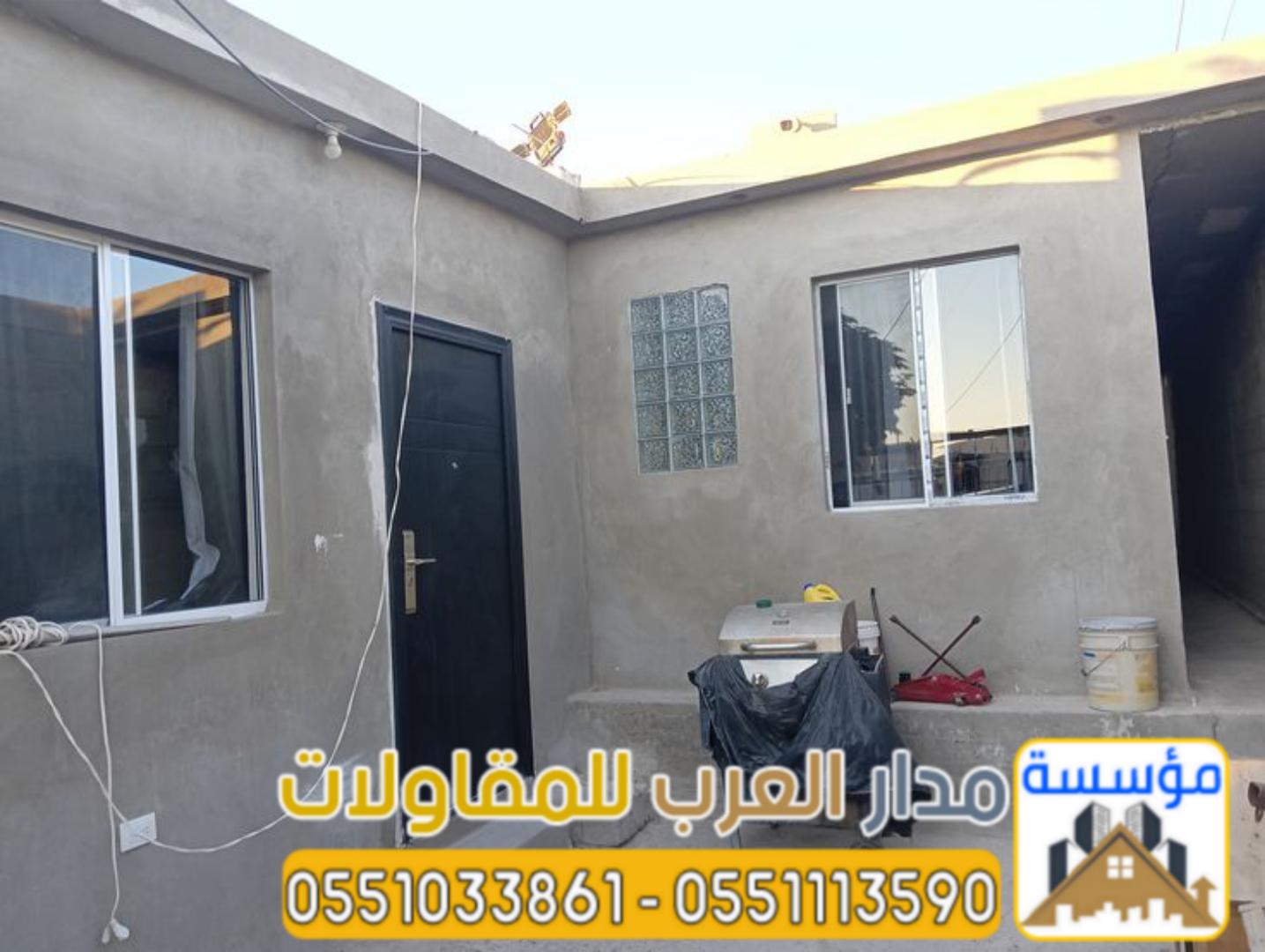تصميم وتنفيذ غرف وملاحق اسمنت بورد خارجية في الرياض 0551033861